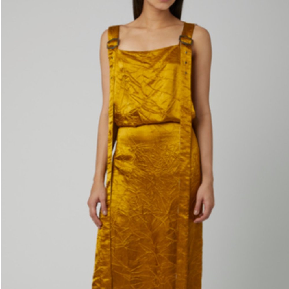 Sies Marjan Crinkled Satin Harness Dress 0 NWT